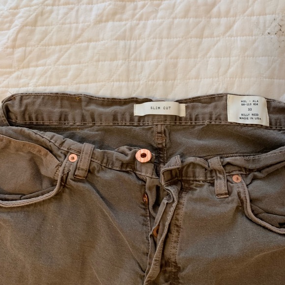 Billy Reid 5 Pocket Pant, Size 33, Miss Green - Picture 5 of 6